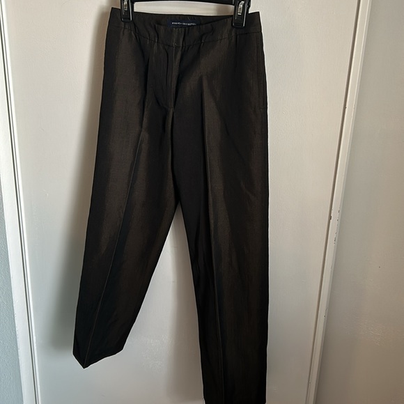 French Connection Women’s Wool and Linen Blend Brown Trouser Dress Pants Slacks - Picture 6 of 6